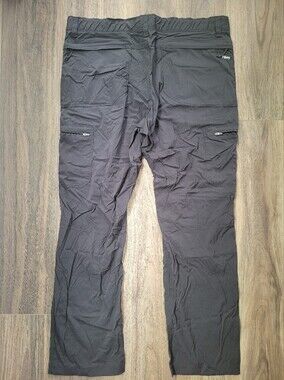 Men's Black Tilley Cargo Hiking Pants with Zip Pockets